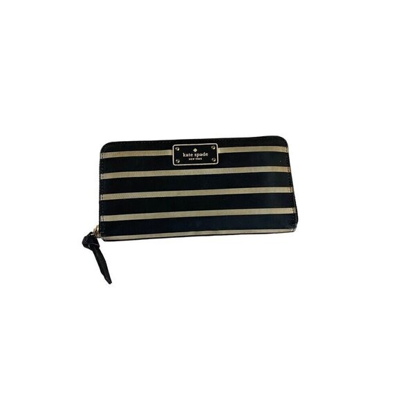 kate spade Handbags - Kate Spade Women's Fabric Stripe Zip Up Wallet - OS